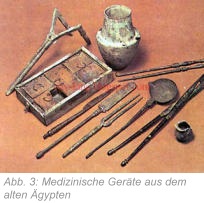 Abb. 3: Medizinische Geräte aus dem alten Ägypten